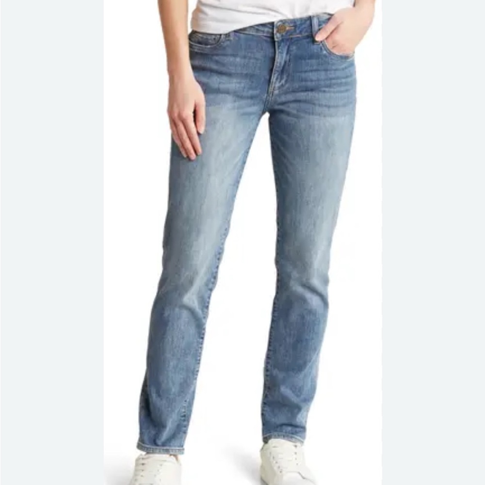 Kut from the Kloth Catherine Medium Blue Ankle Straight Leg Jeans Women's 8 EUC